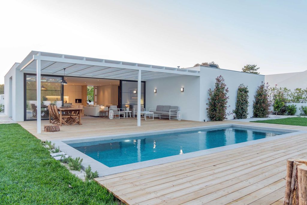 modern poolhouse